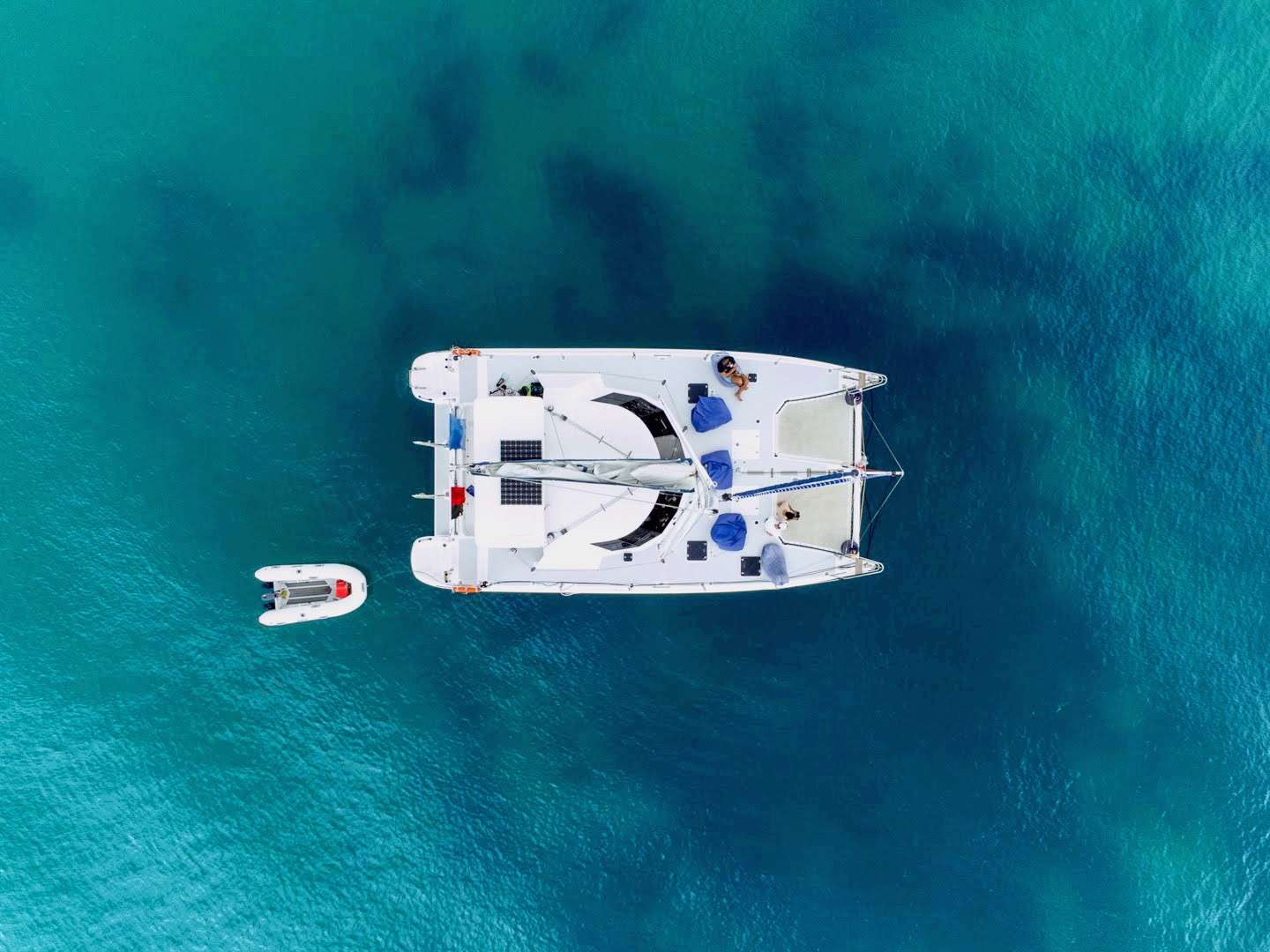 Amazing drone shot view of charter